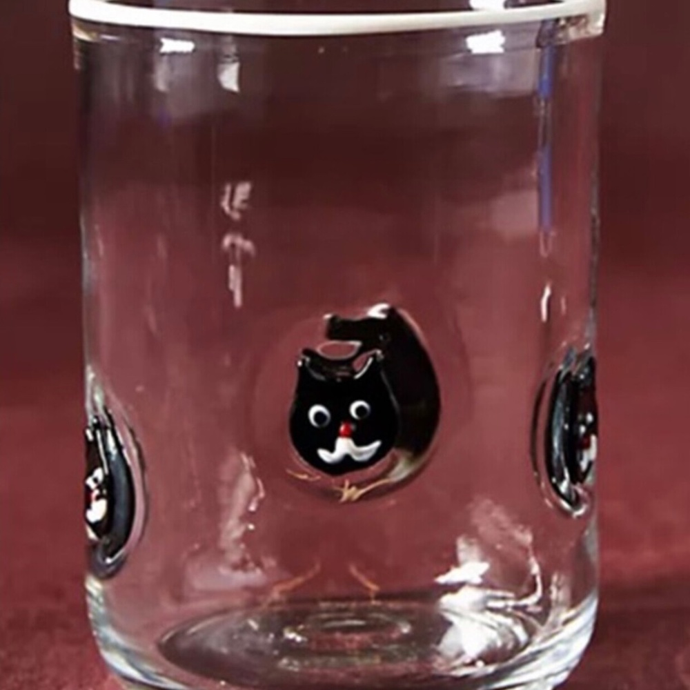 Anthropologie Cat Juice Glass
